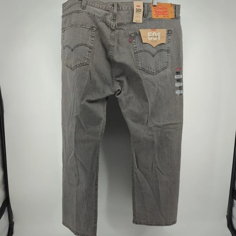 Levi's 501 Original Fit Jeans Men 44x30‎ Gray Button Fly Straight Leg NWT *READ*
